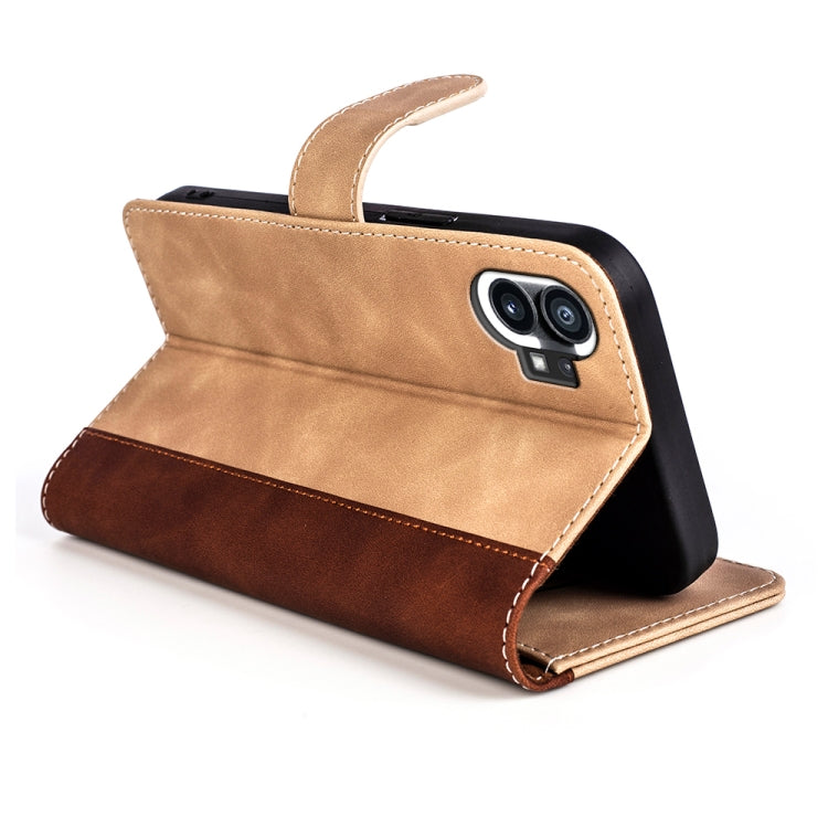 For Nothing Phone 1 Stitching Horizontal Flip Leather Phone Case(Yellow) - Nothing Cases by buy2fix | Online Shopping UK | buy2fix