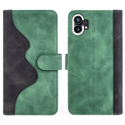 For Nothing Phone 1 Stitching Horizontal Flip Leather Phone Case(Green) - Nothing Cases by buy2fix | Online Shopping UK | buy2fix