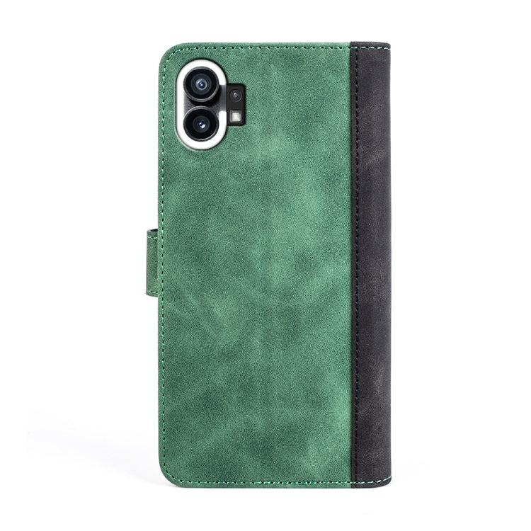 For Nothing Phone 1 Stitching Horizontal Flip Leather Phone Case(Green) - Nothing Cases by buy2fix | Online Shopping UK | buy2fix