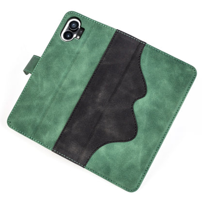 For Nothing Phone 1 Stitching Horizontal Flip Leather Phone Case(Green) - Nothing Cases by buy2fix | Online Shopping UK | buy2fix