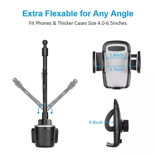 A64+X905 Universal 360 Degree Car Phone Mount Adjustable Gooseneck Cup Holder Stand - Universal Car Holders by buy2fix | Online Shopping UK | buy2fix