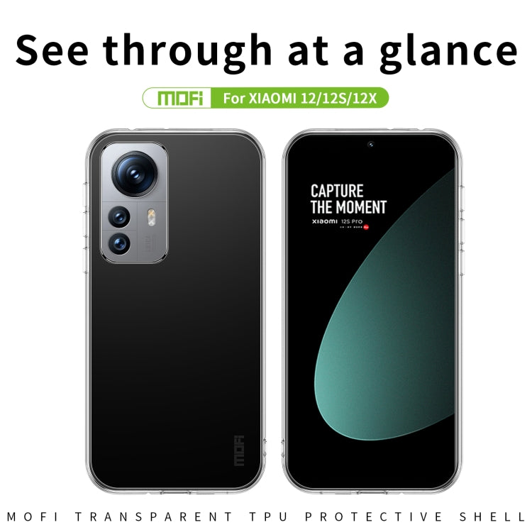For Xiaomi 12 / 12S / 12X MOFI Ming Series Ultra-thin TPU Phone Case(Transparent) - Xiaomi Cases by MOFI | Online Shopping UK | buy2fix