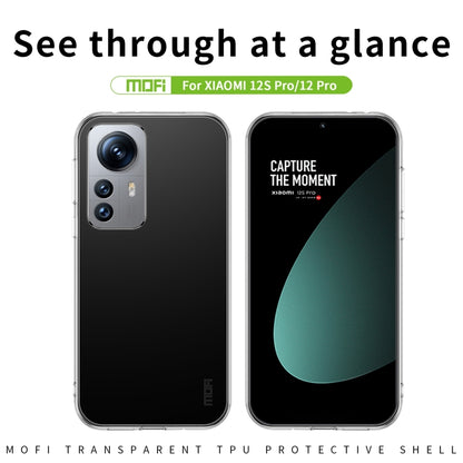 For Xiaomi 12 Pro / 12S Pro / 12 Pro Dimensity MOFI Ming Series Ultra-thin TPU Phone Case(Transparent) by MOFI