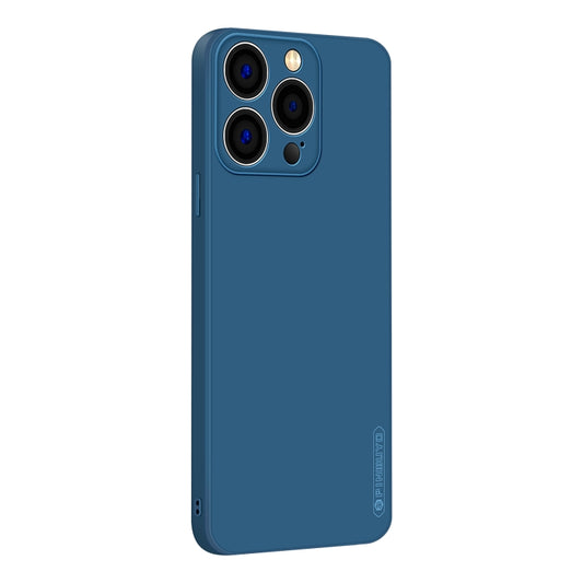 For iPhone 14 Pro PINWUYO Sense Series Liquid Silicone TPU Phone Case(Blue) - iPhone 14 Pro Cases by PINWUYO | Online Shopping UK | buy2fix