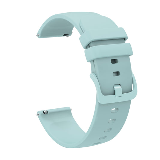 For Garmin Vivomove Sport 20mm Solid Color Soft Silicone Watch Band(Sapphire Green) - Watch Bands by buy2fix | Online Shopping UK | buy2fix