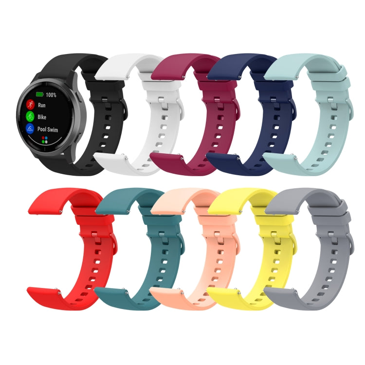 For Huawei Watch GT3 42mm 20mm Solid Color Soft Silicone Watch Band(Navy Blue) by buy2fix