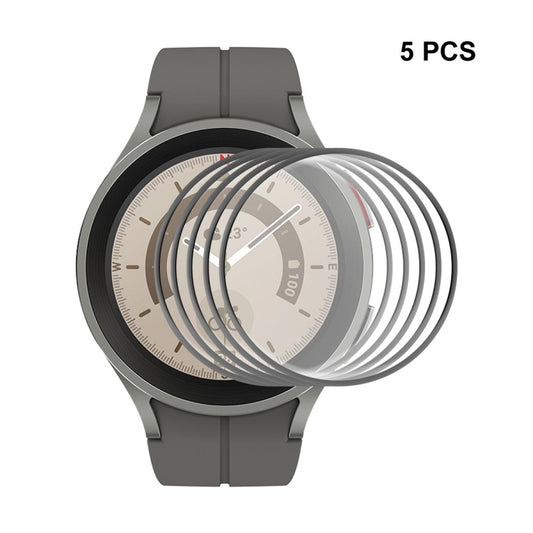 5 PCS For Samsung Galaxy Watch5 Pro 45mm ENKAY 3D Full Coverage HD Screen Protector Film - Screen Protector by ENKAY | Online Shopping UK | buy2fix