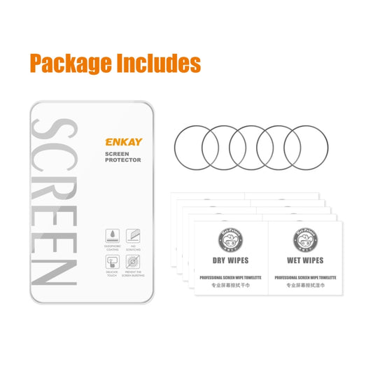 5 PCS For Samsung Galaxy Watch5 Pro 45mm ENKAY 3D Full Coverage HD Screen Protector Film - Screen Protector by ENKAY | Online Shopping UK | buy2fix