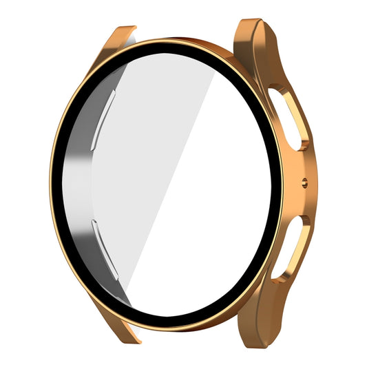 For Samsung Galaxy Watch5 44mm ENKAY Hat-Prince Full Coverage PC Frame + 9H Tempered Glass Case(Rose Gold) - Watch Cases by ENKAY | Online Shopping UK | buy2fix