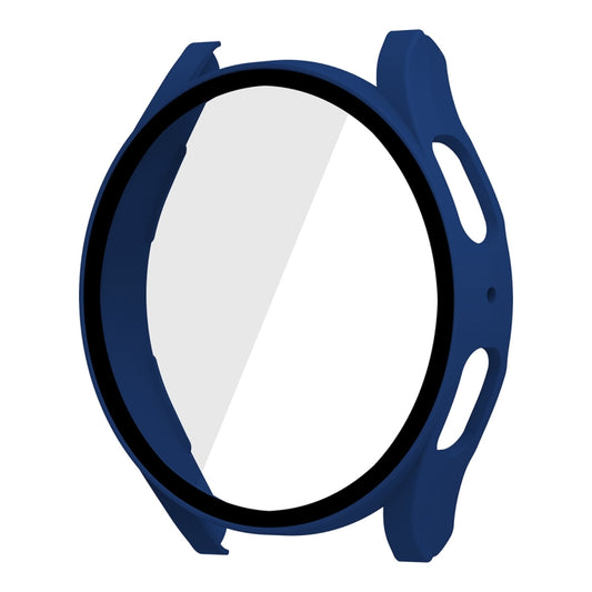 For Samsung Galaxy Watch5 44mm ENKAY Hat-Prince Full Coverage PC Frame + 9H Tempered Glass Case(Dark Blue) - Watch Cases by ENKAY | Online Shopping UK | buy2fix