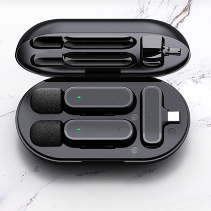 K61 Noise Cancelling Portable Wireless Lapel Microphone for Recording - Microphone by buy2fix | Online Shopping UK | buy2fix