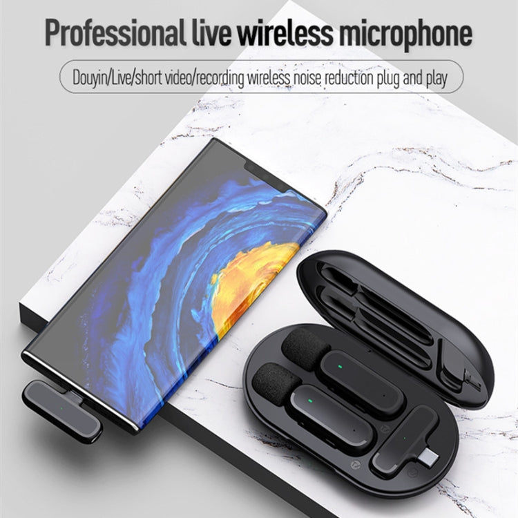 K61 Noise Cancelling Portable Wireless Lapel Microphone for Recording - Microphone by buy2fix | Online Shopping UK | buy2fix