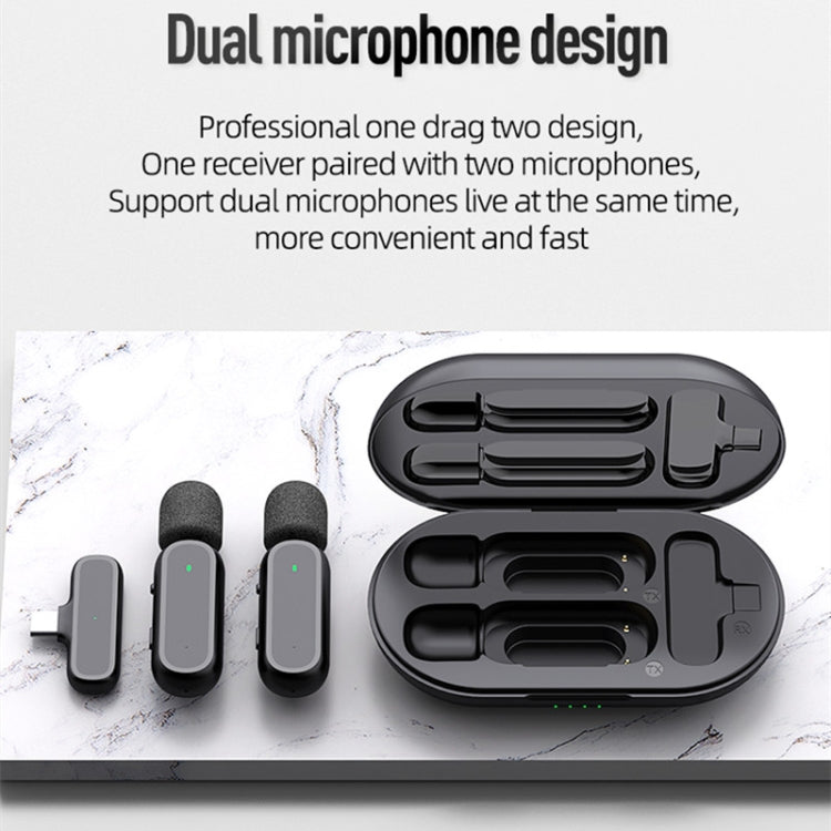 K61 Noise Cancelling Portable Wireless Lapel Microphone for Recording - Microphone by buy2fix | Online Shopping UK | buy2fix