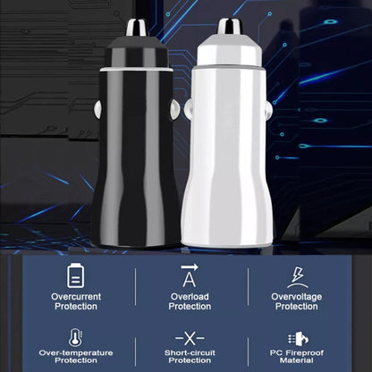 TE-P8 40W PD20W + PD20W Dual Port PD3.0 Car Charger with Type-c to Type-C Data Cable, Length: 1m(White) - Car Charger by buy2fix | Online Shopping UK | buy2fix