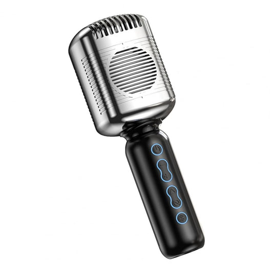 KM600 Wireless Microphone TWS Handheld Noise Reduction Smart Bluetooth-compatible Condenser Mic Music Player for Singing(Sliver) - Microphone by buy2fix | Online Shopping UK | buy2fix