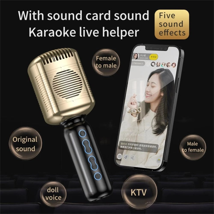 KM600 Wireless Microphone TWS Handheld Noise Reduction Smart Bluetooth-compatible Condenser Mic Music Player for Singing(Sliver) - Microphone by buy2fix | Online Shopping UK | buy2fix