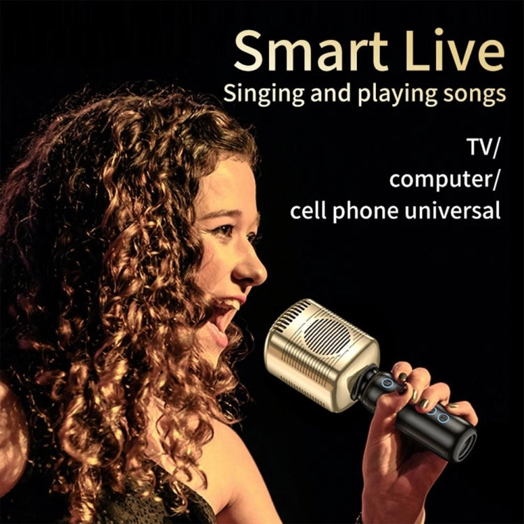 KM600 Wireless Microphone TWS Handheld Noise Reduction Smart Bluetooth-compatible Condenser Mic Music Player for Singing(Sliver) - Microphone by buy2fix | Online Shopping UK | buy2fix