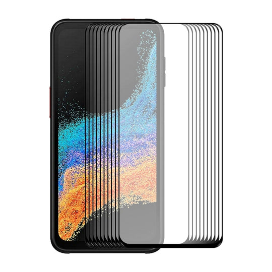 10 PCS For Samsung Galaxy Xcover6 Pro ENKAY Full Glue 0.26mm 9H 2.5D Tempered Glass Full Film
