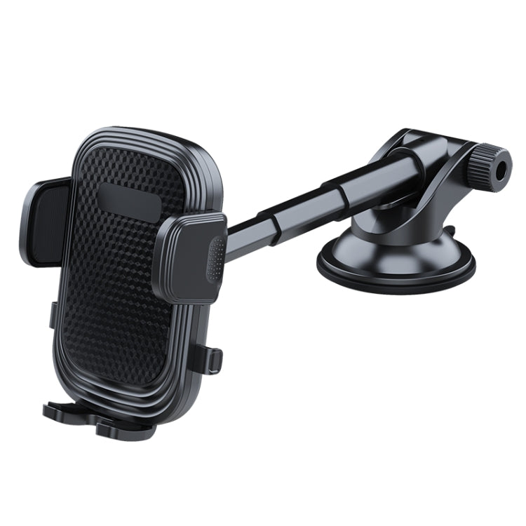 A190+X903 Car Windscreen Dashboard Sucker Mount 3-Phase Telescopic Long Arm Phone Holder - Universal Car Holders by buy2fix | Online Shopping UK | buy2fix