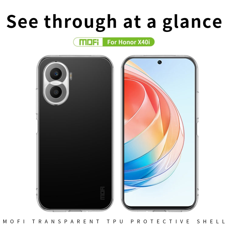 For Honor X40i MOFI Ming Series Ultra-thin TPU Phone Case(Transparent) - Honor Cases by MOFI | Online Shopping UK | buy2fix