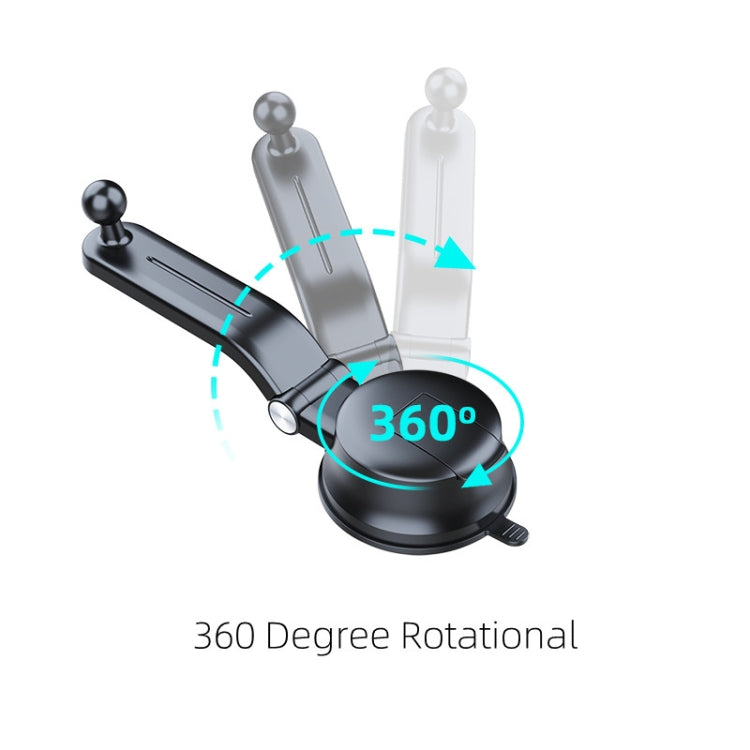A190+X157 Car Phone Holder Dashboard Sucker Mount Stand  Retractable Clamp Arm - Universal Car Holders by buy2fix | Online Shopping UK | buy2fix