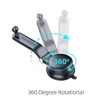 A190+X157 Car Phone Holder Dashboard Sucker Mount Stand  Retractable Clamp Arm - Universal Car Holders by buy2fix | Online Shopping UK | buy2fix