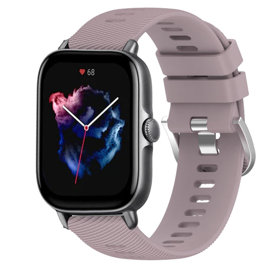 For Amazfit GTS 3 20mm Solid Color Soft Silicone Watch Band(Roland Purple) - Watch Bands by buy2fix | Online Shopping UK | buy2fix