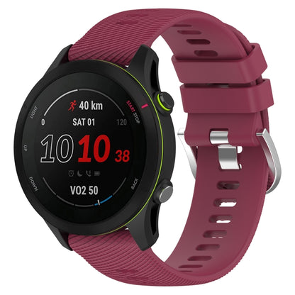 For Samsung  Galaxy Watch 4 Classic 46mm 20mm Solid Color Soft Silicone Watch Band(Burgundy) - Watch Bands by buy2fix | Online Shopping UK | buy2fix