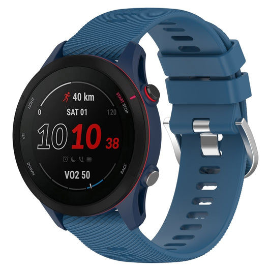 For Samsung Galaxy Watch 42mm 20mm Solid Color Soft Silicone Watch Band(Blue) - Watch Bands by buy2fix | Online Shopping UK | buy2fix
