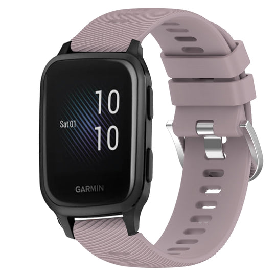 For Garmin Venu SQ 20mm Solid Color Soft Silicone Watch Band(Roland Purple)