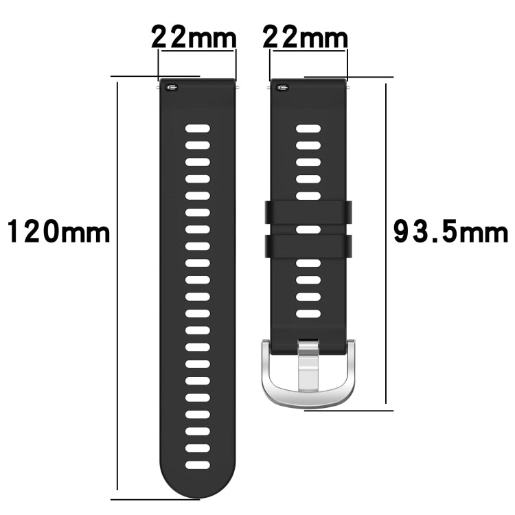 For Huawei Watch GT Runner 22mm Solid Color Soft Silicone Watch Band(Dark Grey) by buy2fix