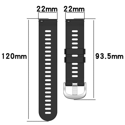 For Huawei Watch GT Runner 22mm Solid Color Soft Silicone Watch Band(Dark Grey) by buy2fix