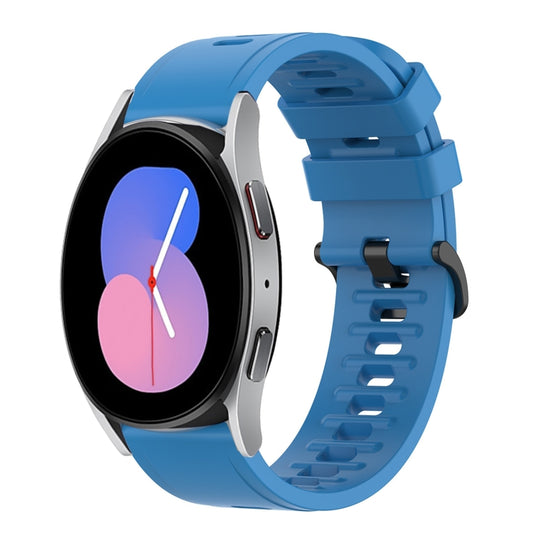 For Samsung Galaxy Watch 42mm 20mm Solid Color Soft Silicone Watch Band(Blue) - Watch Bands by buy2fix | Online Shopping UK | buy2fix