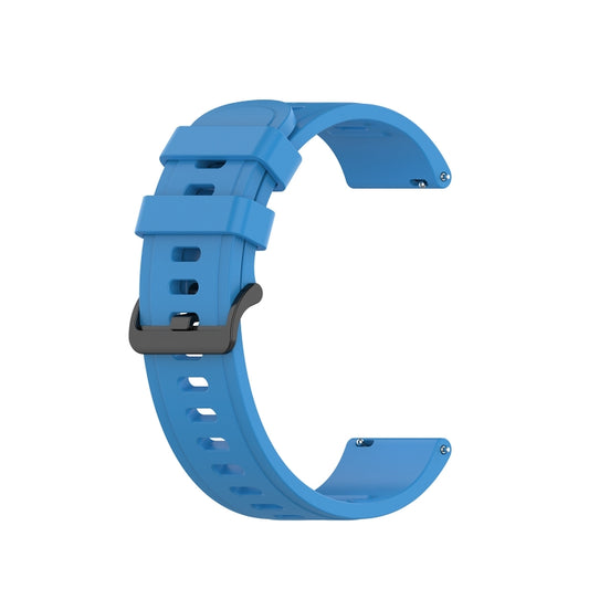 For Samsung Galaxy Watch 42mm 20mm Solid Color Soft Silicone Watch Band(Blue) - Watch Bands by buy2fix | Online Shopping UK | buy2fix