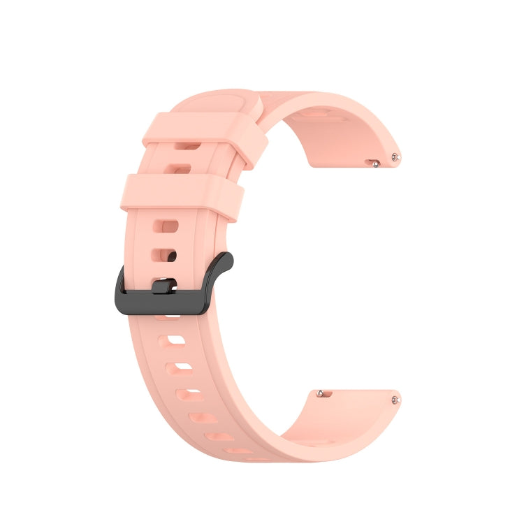 For Garmin Venu 2 Plus 20mm Solid Color Soft Silicone Watch Band(Pink) - Watch Bands by buy2fix | Online Shopping UK | buy2fix