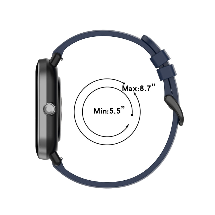 For Xiaomi MI Watch Color 22mm Solid Color Soft Silicone Watch Band(Black) by buy2fix