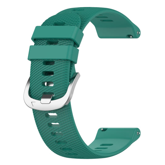 For Garmin Venu 2S 18mm Solid Color Silicone Watch Band(Green) - Watch Bands by buy2fix | Online Shopping UK | buy2fix