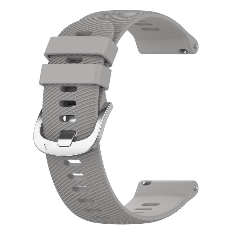 For Garmin Vivomove 3S 18mm Solid Color Silicone Watch Band(Grey) - Watch Bands by buy2fix | Online Shopping UK | buy2fix