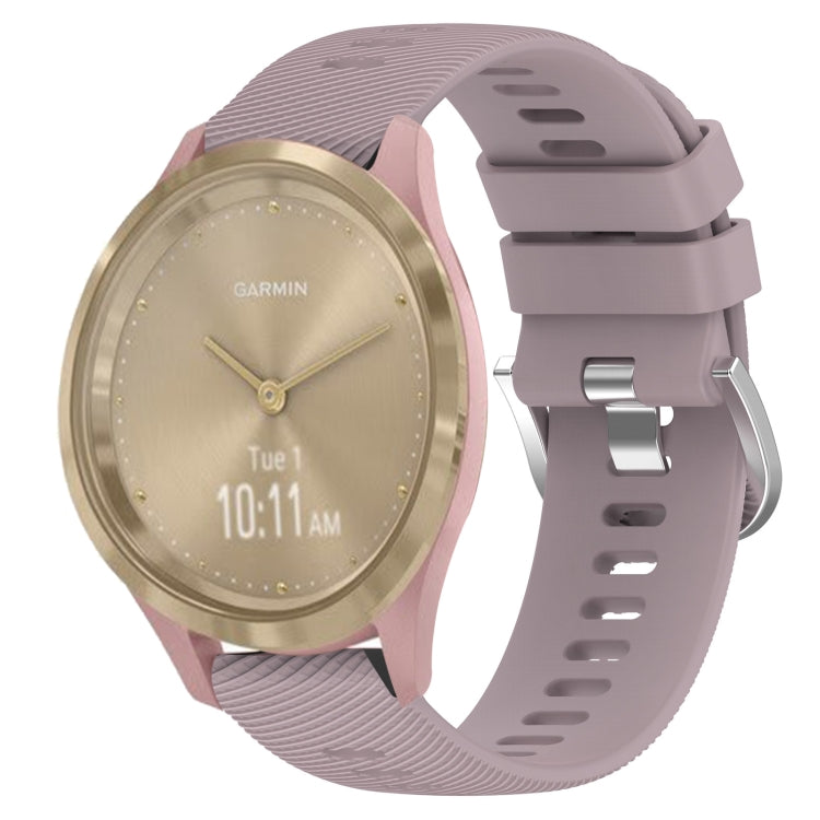 For Garmin Vivomove 3S 18mm Solid Color Silicone Watch Band(Roland Purple) - Watch Bands by buy2fix | Online Shopping UK | buy2fix