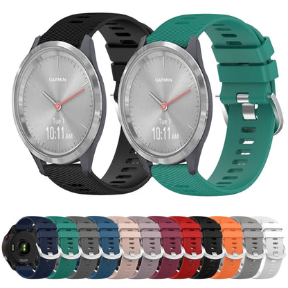 For Garmin Vivomove 3S 18mm Solid Color Silicone Watch Band(Pink) - Watch Bands by buy2fix | Online Shopping UK | buy2fix