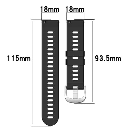 For Garmin Vivomove 3S 18mm Solid Color Silicone Watch Band(Pink) - Watch Bands by buy2fix | Online Shopping UK | buy2fix