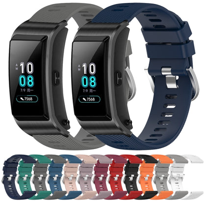 For Huawei Band B5 18mm Solid Color Silicone Watch Band(Dark Grey) by buy2fix