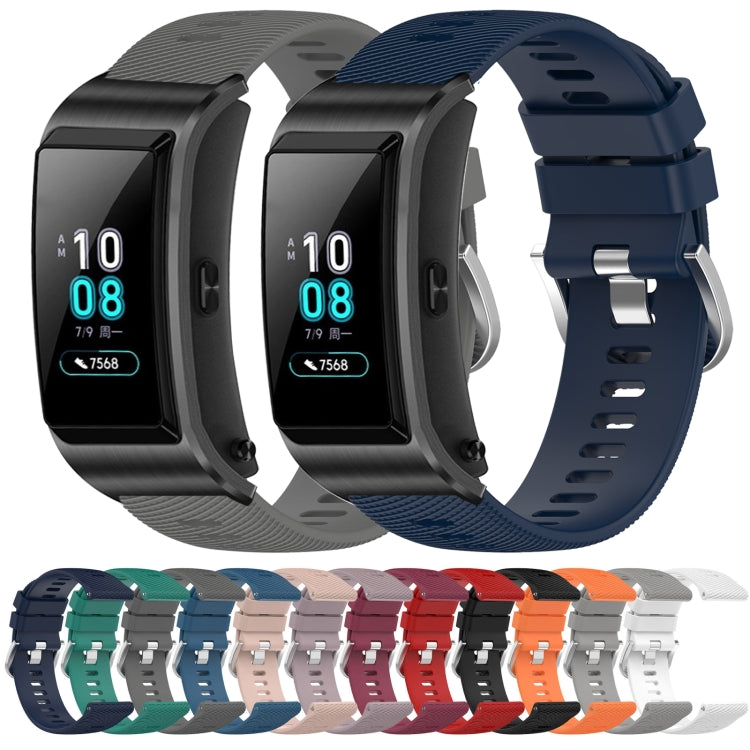 For Huawei Band B5 18mm Solid Color Silicone Watch Band(Blue) by buy2fix