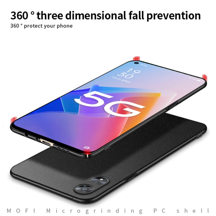 For OPPO A97 5G MOFI Frosted PC Ultra-thin Hard Phone Case(Black) - OPPO Cases by MOFI | Online Shopping UK | buy2fix