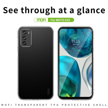 For Motorola Moto G42 MOFI Ming Series Ultra-thin TPU Phone Case(Transparent) - Motorola Cases by MOFI | Online Shopping UK | buy2fix