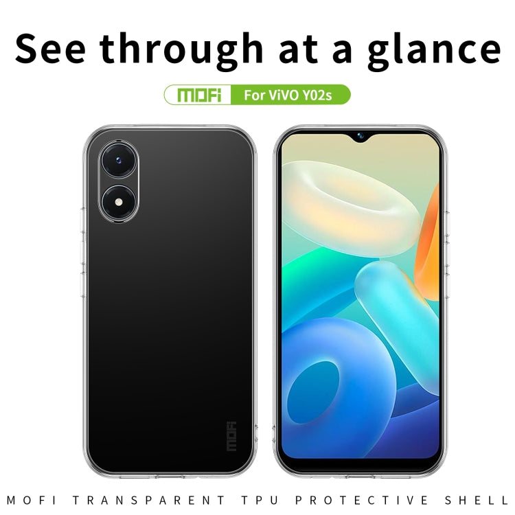 For vivo Y02s MOFI Ming Series Ultra-thin TPU Phone Case(Transparent) - vivo Cases by MOFI | Online Shopping UK | buy2fix