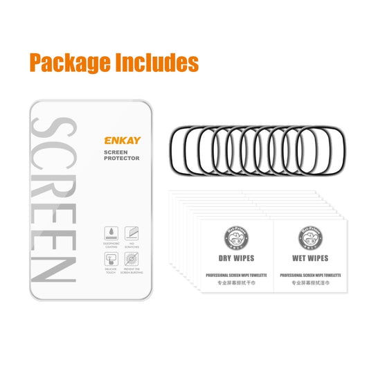 10 PCS For Fitbit Versa 4 / Sense 2 ENKAY 3D Full Coverage Soft PC Edge + PMMA HD Screen Protector Film - Screen Protector by ENKAY | Online Shopping UK | buy2fix