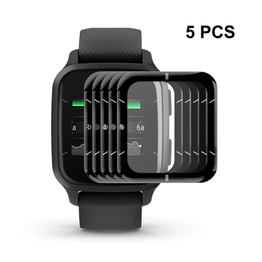 5 PCS For Garmin Venu SQ 2 ENKAY 3D Full Coverage Soft PC Edge + PMMA HD Screen Protector Film(Sport Version)