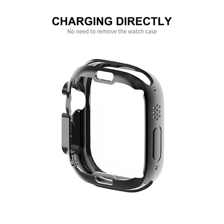 ENKAY Electroplated Soft TPU Case with Screen Film For Apple Watch Ultra 3 / 2 /1 49mm(Deep Green) - Watch Cases by ENKAY | Online Shopping UK | buy2fix