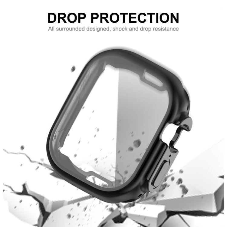 ENKAY Electroplated Soft TPU Case with Screen Film For Apple Watch Ultra 3 / 2 /1 49mm(Deep Green) - Watch Cases by ENKAY | Online Shopping UK | buy2fix